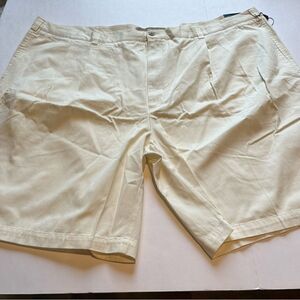 Perry Ellis America Men's Dress Shorts Size 52 Cream, Cotton